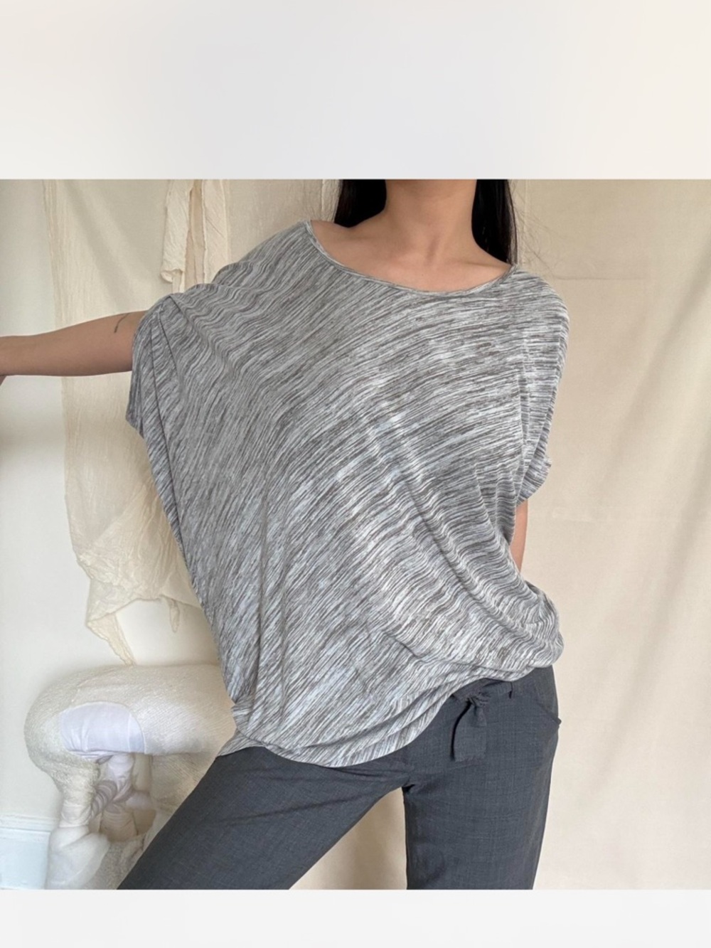 Y2K asymmetrical gray top / dress